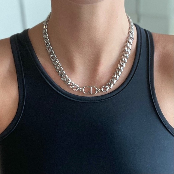 Fancy Stainless Steel stamped Cuban Necklace Bracelet Gold Choker Line - Picture 8 of 11